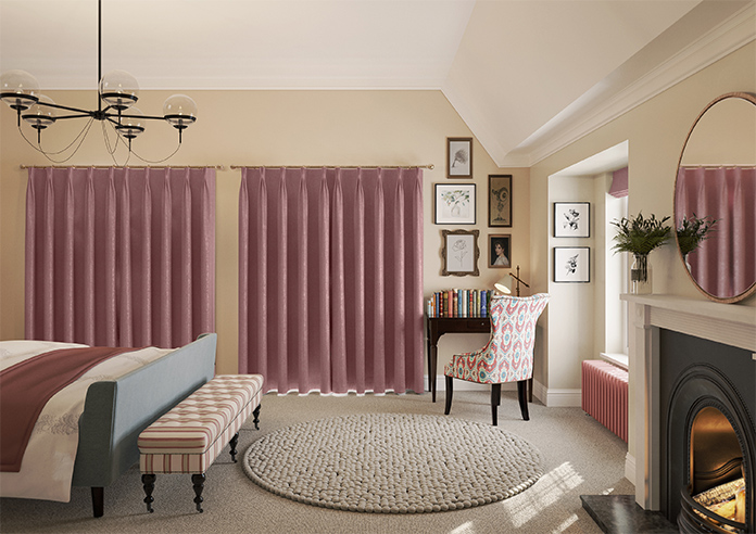 Delicate Chevron, Garnet - Made to Measure Curtains - Image 15